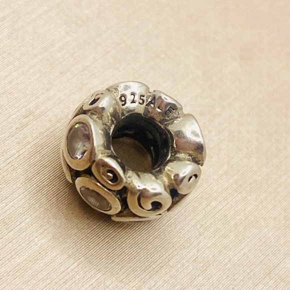 EUC Pandora 790330CZ Sterling Silver Primrose Path Charm w/ Clear Zirconia - Picture 7 of 8